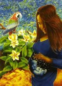 <br />"Matka ZeMe", akvarel na hedvábí<br /> "MoTHEr", watercolor on silk <br /> 50x70 cm <br />prodáno/sold